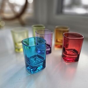 Colorful Glass Tumbler Set